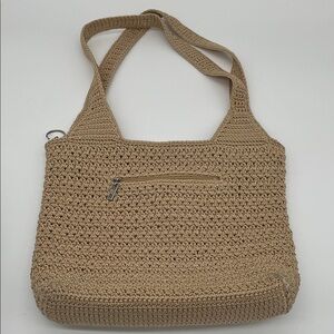 The Sak Tan Crochet Shoulder Bag Y2K boho